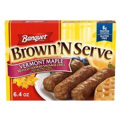 Banquet Brown & Serve Vermont Maple Sausage Links 10 Count
