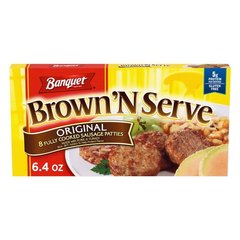 Banquet Brown 'N Serve Original Fully Cooked Sausage Patties, 6.4 oz