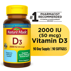 Nature Made 2000IU Vitamin D3 Softgels