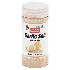 Badia Garlic Salt, 4.5 oz Bottle
