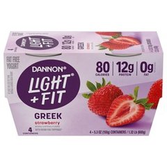 Light + Fit Strawberry Fat Free Greek Yogurt Cups