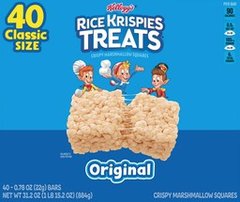 Rice Krispies Treats Original Marshmallow Square Bars 40 Pack