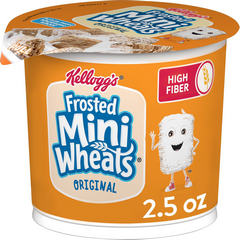 Kellogg's Frosted Mini Wheats Original High Fiber Whole Grain Cereal Cup