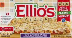 Ellio's Five Cheese Pizza - 9 Slices Frozen