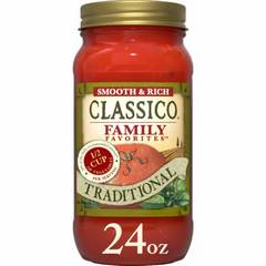 Classico Family Favorites Traditional Smooth & Rich Tomato Spaghetti Pasta Sauce