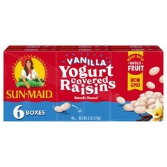 Sun-Maid Vanilla Yogurt Covered Raisins 6-Pack/1oz Cartons