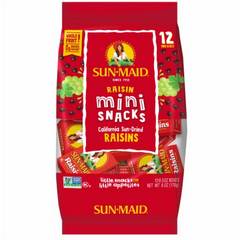 Sun-Maid Mini-Snacks California Sun-Dried Raisin 12-Ct Bag/.5oz Carton