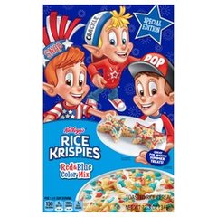 Kellogg's Rice Krispies Red & Blue Color Mix Toasted Rice Cereal