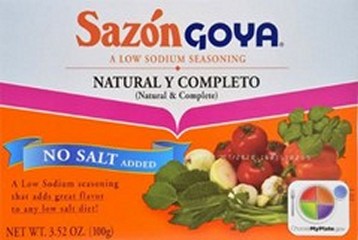 Goya Sazon Seasoning with Oregano No Salt Added, 20 count, 3.52 oz