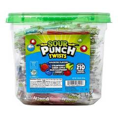 Sour Punch Twists Individual Wrapped Candy Assorted Jar - 2.59 Lb