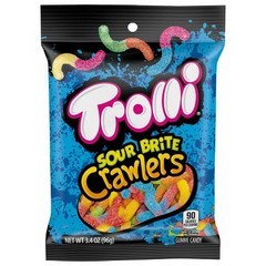 Trolli Sour Brite Crawlers Gummi Candy, 3.4 oz