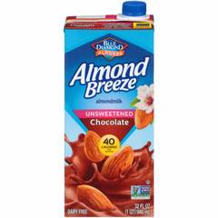 Almond Breeze Dairy Free Shelf Stable Unsweetened Chocolate Almond Milk Quart