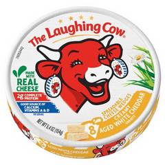 The Laughing Cow Creamy White Cheddar Flavor Spreadable Cheese Wedges 8 Count - 5.4 Oz