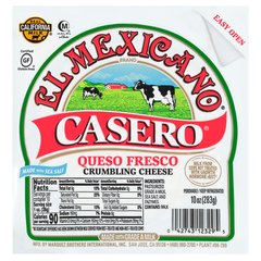 El Mexicano Queso Fresco Casero Cheese - 10 Oz