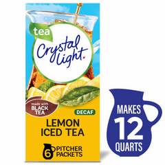 Crystal Light Zero Sugar Decaf Lemon Iced Tea Drink Mix Packets
