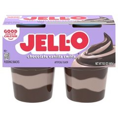 Jell-O Original Chocolate Vanilla Swirls Pudding Cups Snack