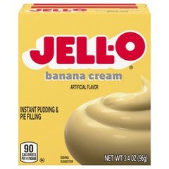 Jell-O Banana Cream Pudding & Pie Filling No High Fructose Corn Syrup 3.4 Ounces