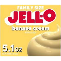 Jell-O Instant Banana Cream Pudding Dessert Mix 5.1 Ounces