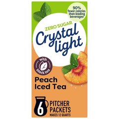 Crystal Light Zero Sugar Peach Iced Tea Drink Mix Packets