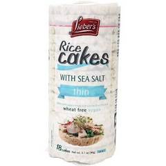 Lieber's Thin Sea Salt Rice Cakes 18 Pack