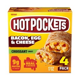 HOT POCKETS Bacon Egg & Cheese Croissant Crust Sandwiches - 4 ct Frozen
