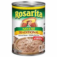 Rosarita No Fat Traditional Refried Beans, Canned Beans, 16 oz.