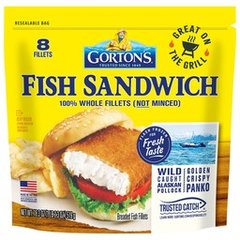 Gorton's Fish Sandwich 100% Whole Fillets 10 Count