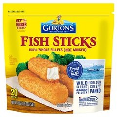 Gorton's 100% Whole Fillets Fish Sticks 20 Count