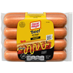 Oscar Mayer Jumbo Beef Beef Franks Hot Dogs