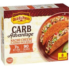 Old El Paso Carb Advantage Nacho Cheese Flavored Taco Shells 8 Count
