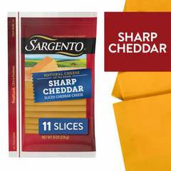Sargento Sharp Cheddar Cheese Slices 8 Ounces