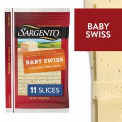 Sargento Baby Swiss Cheese Slices 7 Ounces