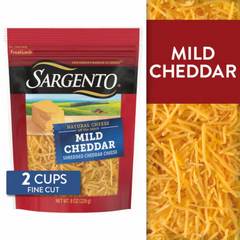 Sargento Off The Block Fine Cut Mild Cheddar Shredded Cheese 8 Ounces