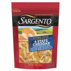 Sargento Off The Block 4 State Cheddar Shredded Cheese 7.5 Ounces