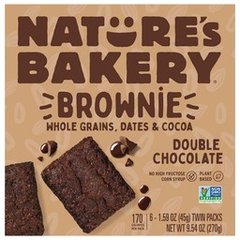 Nature's Bakery Brownie Double Chocolate Bars 9.54 Ounce