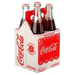 Coca-Cola de Mexico Soda Pop Glass Bottles, 355 mL, 4 Pack