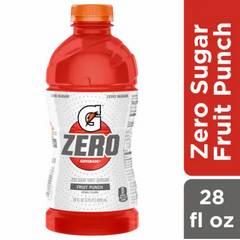 Gatorade Zero Sugar Fruit Punch Zero Thirst Quencher Beverage 28 Ounces