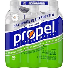 Propel No Sugar Kiwi Strawberry Electrolyte Water Beverage 6 Pack