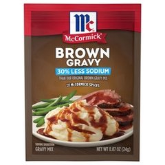 McCormick 30% Less Sodium Brown Gravy Seasoning Mix - 0.87 Oz