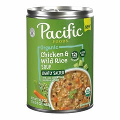 Pacific Foods Organic Gluten Free Lightly Salted Chicken & Wild Rice Soup