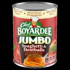 Chef Boyardee Jumbo Spaghetti and Meatballs in Hearty Tomato Sauce Ready-to-eat Meal