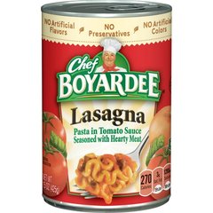 Chef Boyardee Lasagna in Tomato Sauce Seasoned with Meat Ready-to-eat Meal 15 oz Can