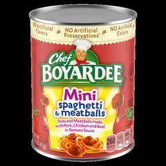 Chef Boyardee Mini Spaghetti and Meatballs in Tomato Sauce