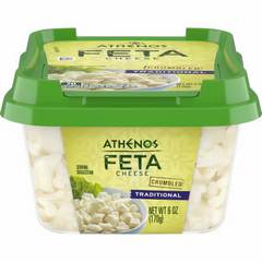 Athenos Traditional Feta Crumbled Cheese 6 Ounces