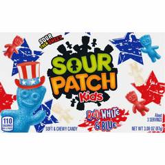 Sour Patch Kids Patriotic Sour Then Sweet Chewy Candy Movie Theater Box