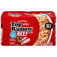 Nissin Top Ramen Ramen Noodle Soup Beef Flavor - 6-3 Oz