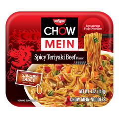 Nissin Chow Mein Noodle Premium Spicy Teriyaki Beef Flavor - 4 Oz