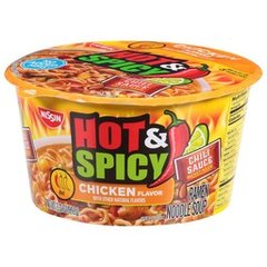 Nissin Ramen Noodle Soup, Hot & Spicy, Chicken