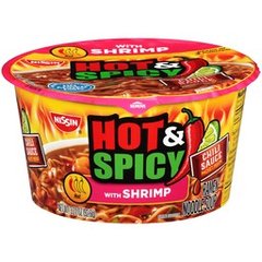 Nissin Ramen Noodle Soup, Hot & Spicy With Shrimp 3.27 Oz
