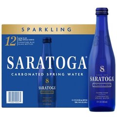 Saratoga Sparkling Carbonated Spring Water 12 Pack Case